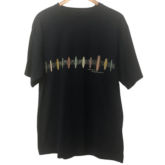 Classic Longboards Surfer Black Graphic Tee Men's Size L 42-44 EUC 100% Cotton - Picture 1 of 5